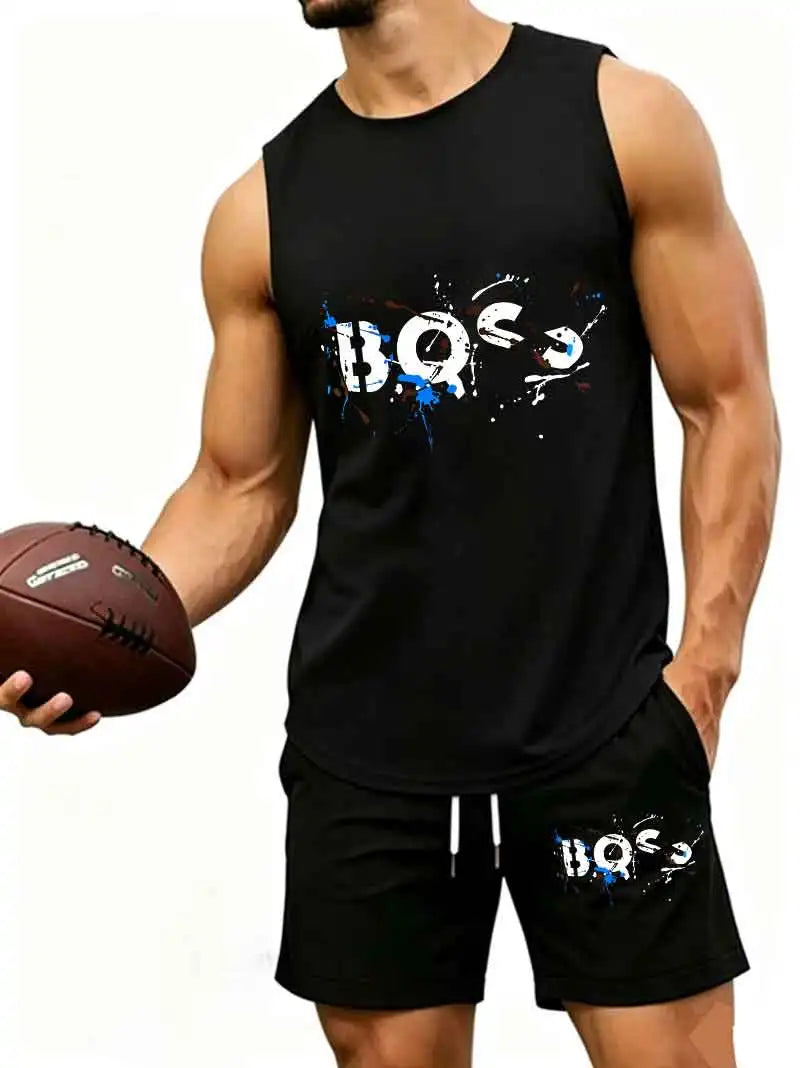 Ensemble 2 Pièces Homme – Tank Top Graffiti & Short Streetwear