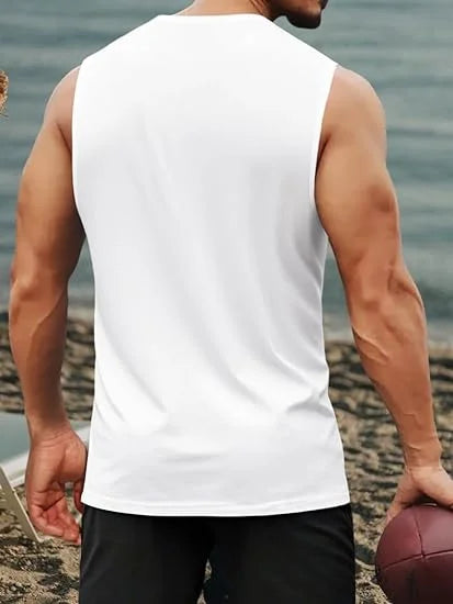 Ensemble 2 Pièces Homme – Débardeur & Short Sport Oversize Blanc