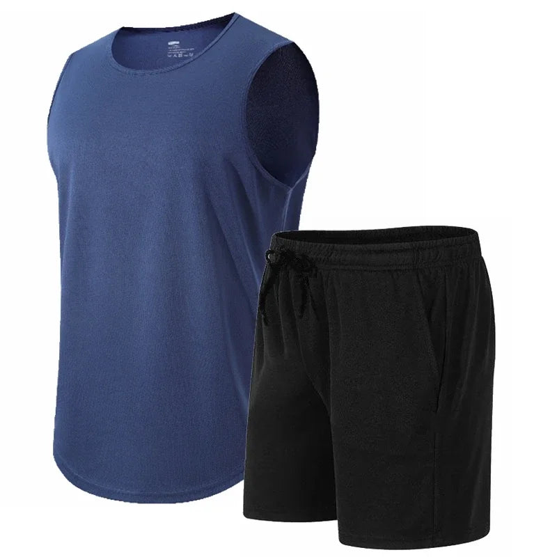 Ensemble Sport Homme – Tank Top Sans Manches Séchage Rapide & Running Été