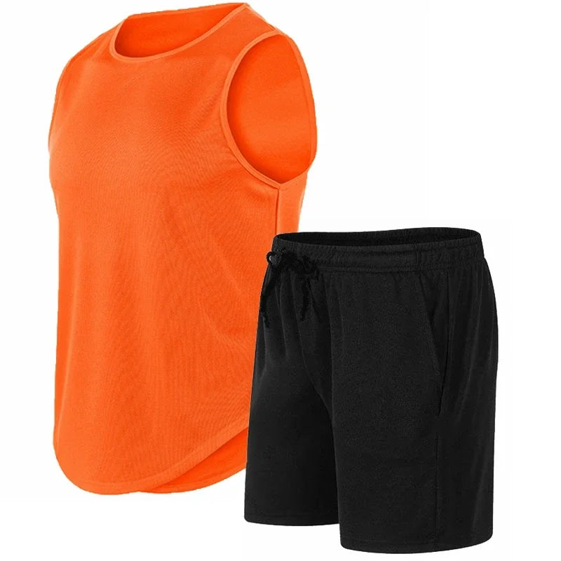 Ensemble Sport Homme – Tank Top Sans Manches Séchage Rapide & Running Été