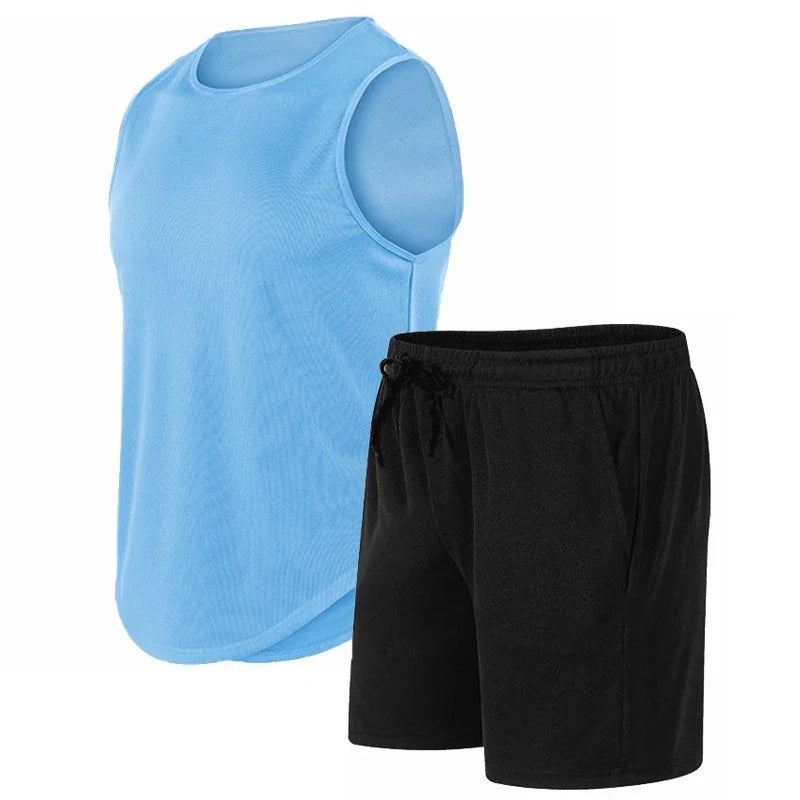 Ensemble Sport Homme – Tank Top Sans Manches Séchage Rapide & Running Été