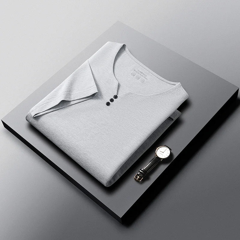 Mens Henley Neck T Shirts Short Sleeve Casual Soft Breathable Comfortable Fashion Tops for Men Daily Wear Summer Streetwear