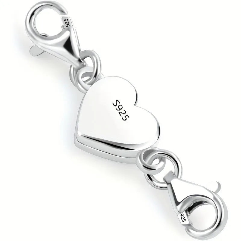 Fermoir Magnétique Cœur – Connecteur Bijou Double Chaîne