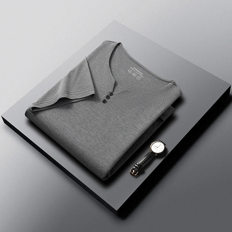 Mens Henley Neck T Shirts Short Sleeve Casual Soft Breathable Comfortable Fashion Tops for Men Daily Wear Summer Streetwear