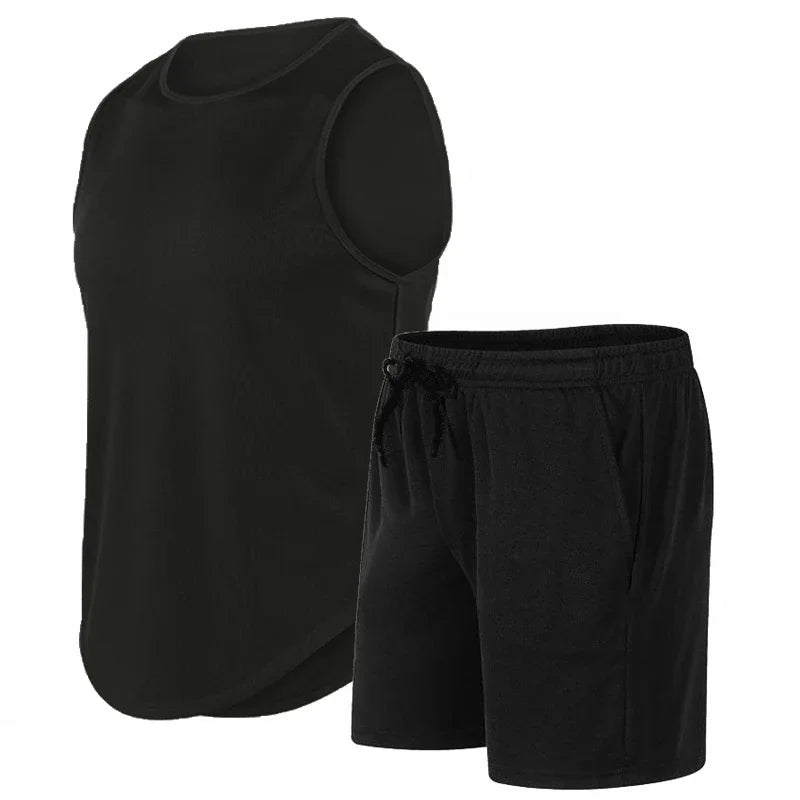 Ensemble Sport Homme – Tank Top Sans Manches Séchage Rapide & Running Été