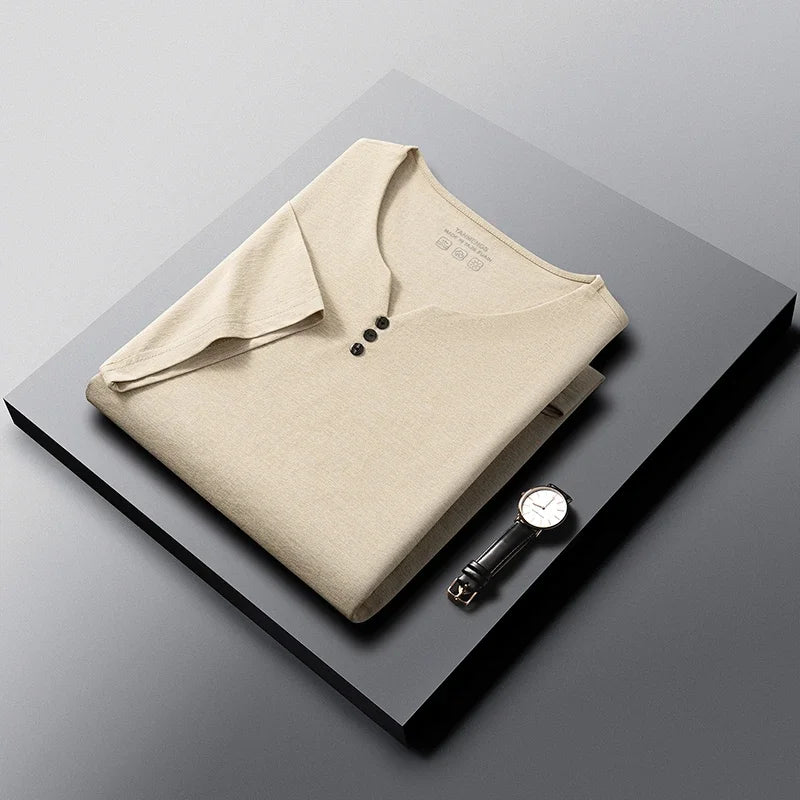 Mens Henley Neck T Shirts Short Sleeve Casual Soft Breathable Comfortable Fashion Tops for Men Daily Wear Summer Streetwear