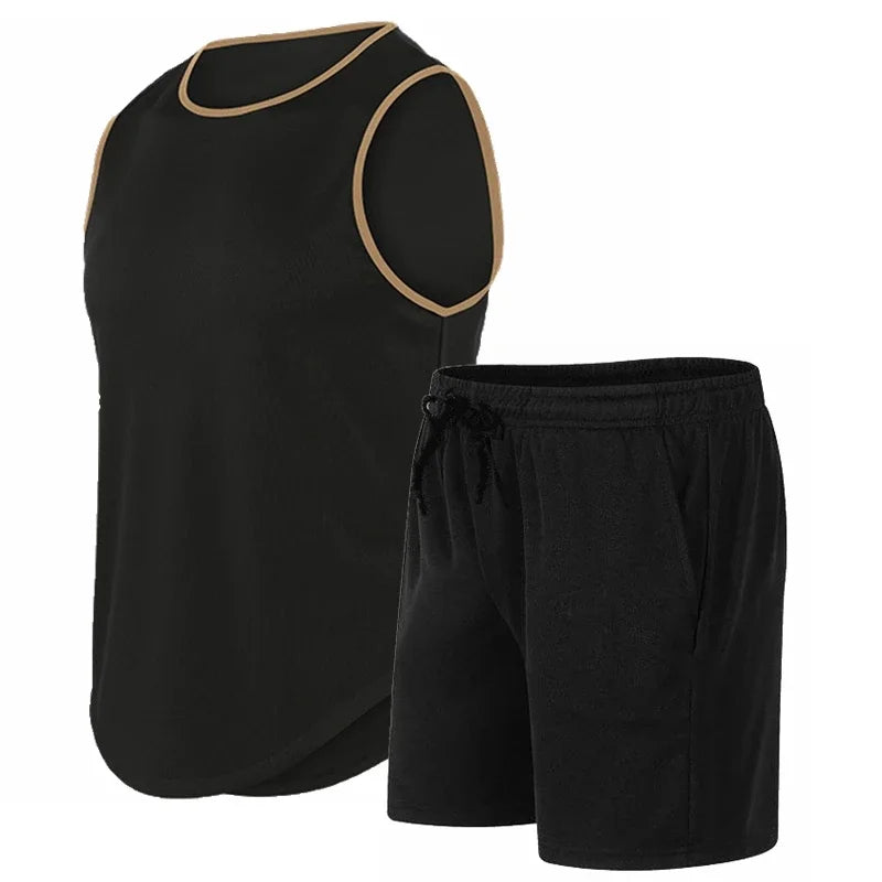 Ensemble Sport Homme – Tank Top Sans Manches Séchage Rapide & Running Été
